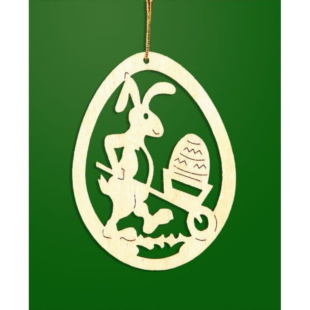 Anhänger Hase mit Schubkarre