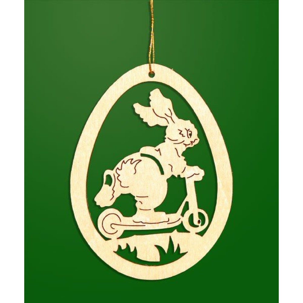 Anhänger Hase auf Roller